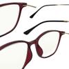 2 Pack Unisex Blue Light Blocking Ultralight Reading Glasses Rectangle Computer Readers with Spring Hinges for Men and Women (black and burgundy, 1.0, multiplier_x) view 4