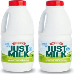 Snack JUST MILK Skimmed UHT Milk 2 x 1L