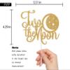 Gold Glitter Two the Moon Cake Topper, Two the Moon Birthday Decorations, 2nd Birthday Cake Topper, Moon Theme Baby Shower Cake Decor, Two Cake Topper, Happy 2nd Birthday Decorations Supplies view 3