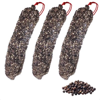 3 X Black Pepper Saucisson From The French Alpes, Approx 510g