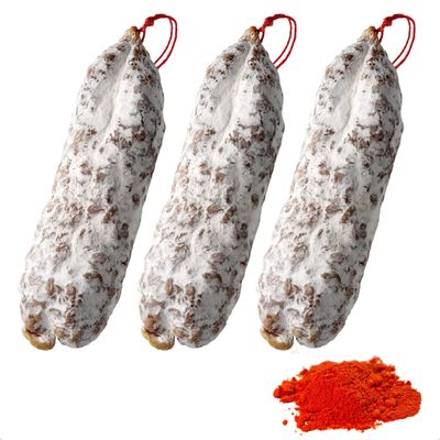 3 x Espelette Saucisson Sec From The Savoie, Approx 510g