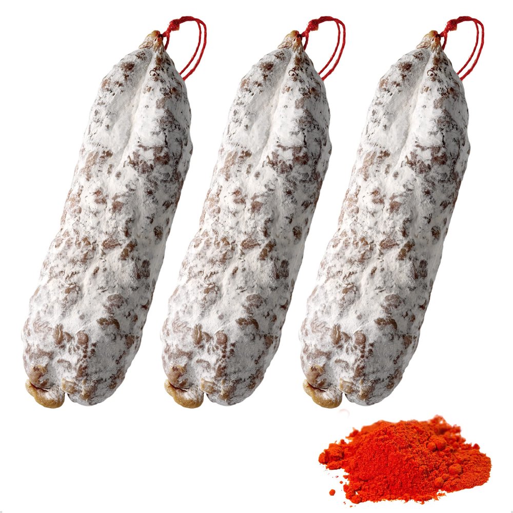 3 x Espelette Saucisson Sec From The Savoie, Approx 510g