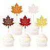Ercadio 28 Pack Happy Thanksgiving Day Cupcake Toppers Glitter Fall Leaves Thanksgiving Eve Theme Party Cake Decorations Supplies view 1