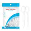 Kafeiya 100pcs Floss Picks,Dental Floss Picks Disposable Portable Floss Sticks,Toothpicks,Teeth Cleaning,Perfect for Travel Home Office Restaurant view 1