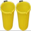 (  ) 14L Litre Strong Plastic Builders Bucket 3 Gallon Storage Construction Bucket With Metal Handle & Spout For Cleaning Animal Feed Mixing Home & Garden (Made in UK) (Yellow) view 1