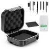 18 Pieces Set High Seal Waterproof Hearing Aid Case with Extractable Sponge, Drop-Proof, Shock-Proof and Crush-Proof Storage Box, Hearing Aids Accessories with Cleaning Kits Cleaning Tool view 1