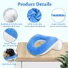 Mybow Face Down Pillow After Eye Surgery, Vitrectomy Retina Recovery Equipment, Donut Face Pillows, Prone Head Cradle, Massage Facedown Desk Pillow for Napping Piercing Cushion (Blue) view 4