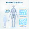 Scales for Body Weight Body Fat Scales with Handle, Lepulse Large Display Weighing Scales Body Weight and Fat BMI Digital Bathroom Scales, High Accurate 20 Body Composition Scales with Report, White view 4