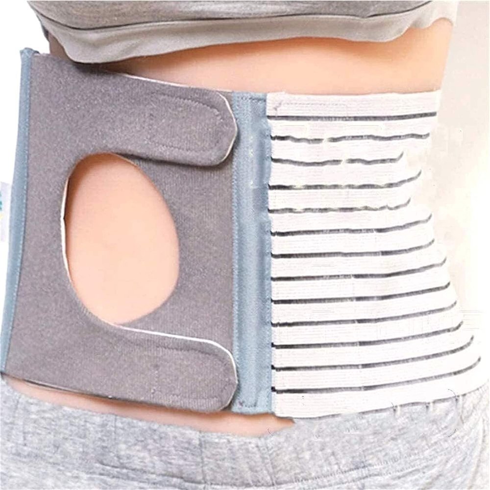 IBOWZ Ostomy Hernia Belt Ostomy Hernia Support Belt,Adjustable Ostomy Hernia Belt Unisex Stoma Support with Stoma Opening for Colostomy Bag To Prevent Parastomal Hernia
