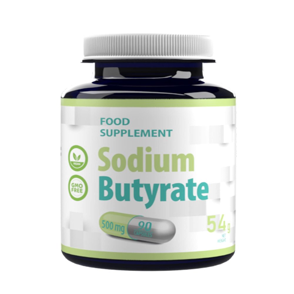 Hepatica Sodium Butyrate 500mg | 90 Vegan Capsules | 385mg Butyric Acid | High Strength Gut & Digestive Health Support | 3rd Party Lab Tested | Gluten & GMO Free