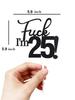 25 Cake Toppers, 25 Birthday Cake Toppers-Black Glitter, Funny 25th Cake Topper for Men,25 Cake Topper For Women, 25th birthday decorations,25th Birthday Cake Topper Twenty five view 2