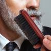 Beard Comb, Beard Comb Brush Set Double Sided Mustache Kit with Storage Bag for Men Wooden Grooming Care Scalp Massage Comb Oval Wood Hair Handle Beech view 4