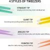 4 pcs Tweezer Set for Ingrown Hair Removal - Multicolor view 3