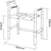 Wall Mounted foldable Shower chair for elderly Shower Stool, Old Man Bath Chair With Non-slip Rubber Feet, Bathroom Shower Bench For Elderly, Disabled And Handicap (Color : B) view 3