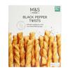 M&S Black Pepper Twists - All Butter Puff Pastry - 250g view 1