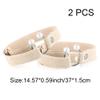 1pair Women Shoe Strap Belt Adjustable Elastic High Heel Strap Anti-skid Ankle Holding Belt with Decorative Buckle view 3
