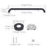 1 Pack Black 24 Inch Anti Slip Shower Grab Bar,Munzong Stainless Steel Bathroom Grab Bar,Knurled Bathroom Balance Bar,Safety Handrail Support,Handicap Injury Elderly Senior Assist Bath Handle view 2