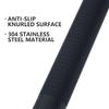 1 Pack Black 24 Inch Anti Slip Shower Grab Bar,Munzong Stainless Steel Bathroom Grab Bar,Knurled Bathroom Balance Bar,Safety Handrail Support,Handicap Injury Elderly Senior Assist Bath Handle view 3