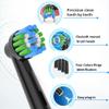 8pcs Toothbrush Heads Compatible with Oral B Electric Toothbrush, 4pcs Precision Clean and 4pcs Cross Clean Brush Heads, Black view 3