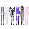 6 Packs Women Fishnet Bodysuits, Floral Stockings Sleepwear Sexy Lingerie for Couple Dating Nightwear Romantic Date Wearing (B Style) view 1