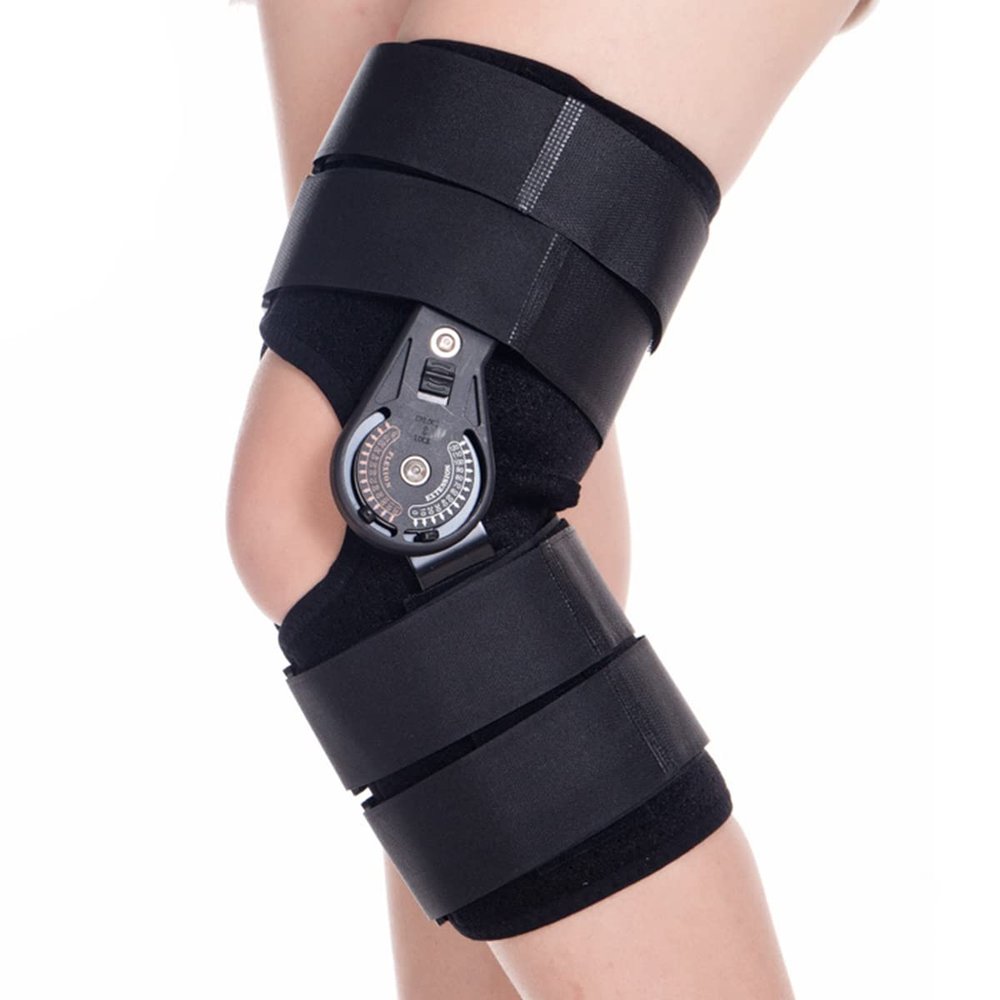 Samnuerly Adjustable Medical Knee Brace Postoperat Orthosis Knee Joint Support Ligament Sport Injury Orthopedic Splint After Surgery,Small