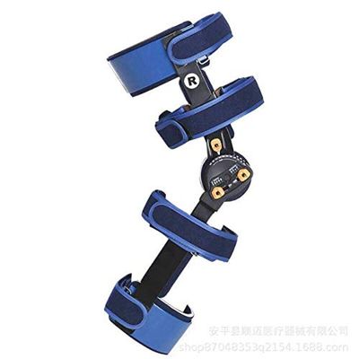 Samnuerly Adjustable Fixed Knee Foot Brace Orthosis Joint Thigh Calf Ankle Lower Limb Support Rehabilitation Device Hinged