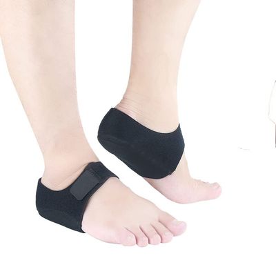 LTLCLZ 1Pair Heel Pain Cushioning Achilles Tendonitis Foot Fatigue Relieve Heel Protector Inserts Shock Absorption Pads Foot Care Insole,Black,L