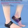 LTLCLZ 1Pair Heel Pain Cushioning Achilles Tendonitis Foot Fatigue Relieve Heel Protector Inserts Shock Absorption Pads Foot Care Insole,Black,L view 2