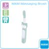 MAM Massaging Brush with Soft Silicone Bristles, Used to Babies Daily Teeth Cleaning, Baby Toothbrush to Relieve Teething Pain, from 3+ Months, Turquoise view 3