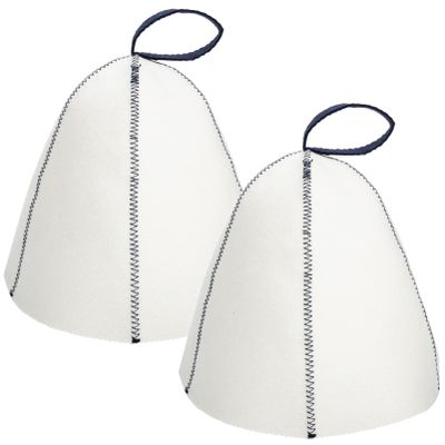 LALAFINA 2pcs Thickened Felt Sauna Hat for Heat Insulation Breathable Design for Sauna Use for Women Beauty Salon Sessions