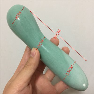 1pcs Natural Dongling Jade Spiral Crystal Wand Hand Carved Crystal Gem Yoni Massage Wand Healing Wand,18cm Dongling Jade