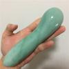 1pcs Natural Dongling Jade Spiral Crystal Wand Hand Carved Crystal Gem Yoni Massage Wand Healing Wand,18cm Dongling Jade view 3