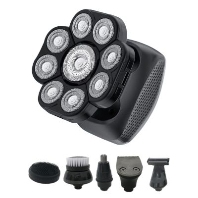 Bald Mens Shaver, 9D Cordless Rotary Shaver, USB Rechargeable Beauty Shaver Set for Wet and Dry Shaving