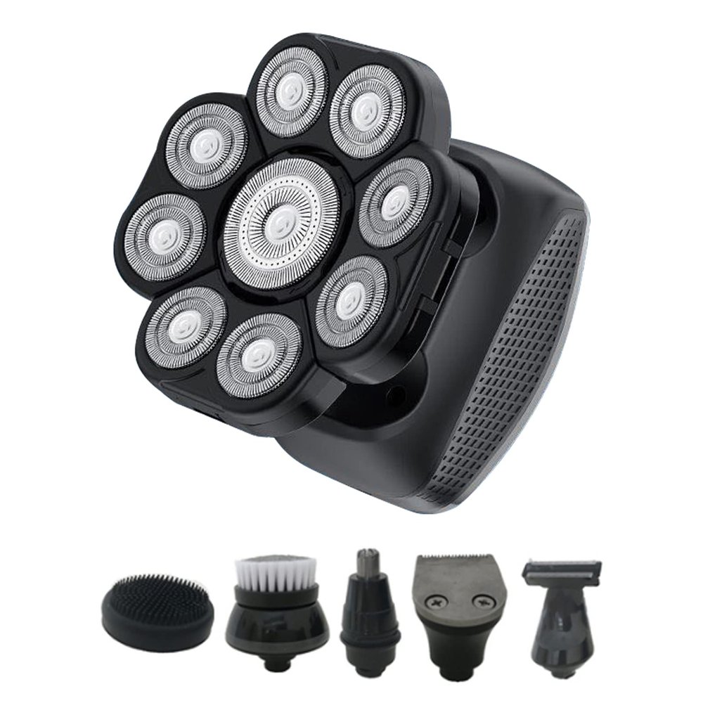 Bald Mens Shaver, 9D Cordless Rotary Shaver, USB Rechargeable Beauty Shaver Set for Wet and Dry Shaving