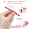 Tweezers Set, 4Pcs Tweezers for Women with Travel Leather Case, Professional Stainless Steel Eyebrows Tweezers, Great Precision Tweezers for Ingrown Hair, Facial Hair, Splinter Removal(Pink) view 2