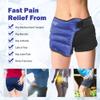 NEWGO Hip Ice Pack Wrap Reusable Hip Cold Pack for Hip Bursitis, Hip Replacement Surgery, Hot Cold Therapy Gel Ice Pack for Hip Flexor Pain, Swelling, Sports Injuries-Blue view 2