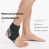 1Pcs Gym Ankle Support Brace Sports Foot Protect Adjustable Strap Pad Football Cycling Sports Sock Weight Wraps Protector,Gray Left,M view 2