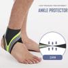 1Pcs Gym Ankle Support Brace Sports Foot Protect Adjustable Strap Pad Football Cycling Sports Sock Weight Wraps Protector,Gray Left,M view 3
