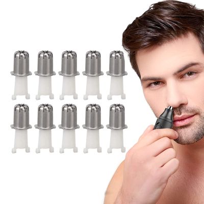 Ear and Nose Trimmer Replacement Heads 10-Pack, Electric Nose Trimmer Clipper Head with 360 Degree Rotating Dual Blades for Universal Use