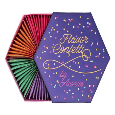 ACORUS | Flavor Confetti Tea Assortment | Natural Fruit and Herbal Tea Gift Set | Celebrate with 6 Different Flavors | Large Selection Tea sSet | Gift Box For Various Occasions - 60 TeaBags