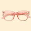 DIBAKO Women Oversized Reading Glasses Black Frame Men Large Stylish Readers Computer Reading Glasses Blue Light Blocking (Color : Pink, Size : +2.50) view 1
