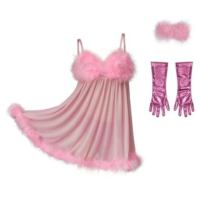 Fembot Cosplay Costume Women's Sexy Nightdress with Gloves-S