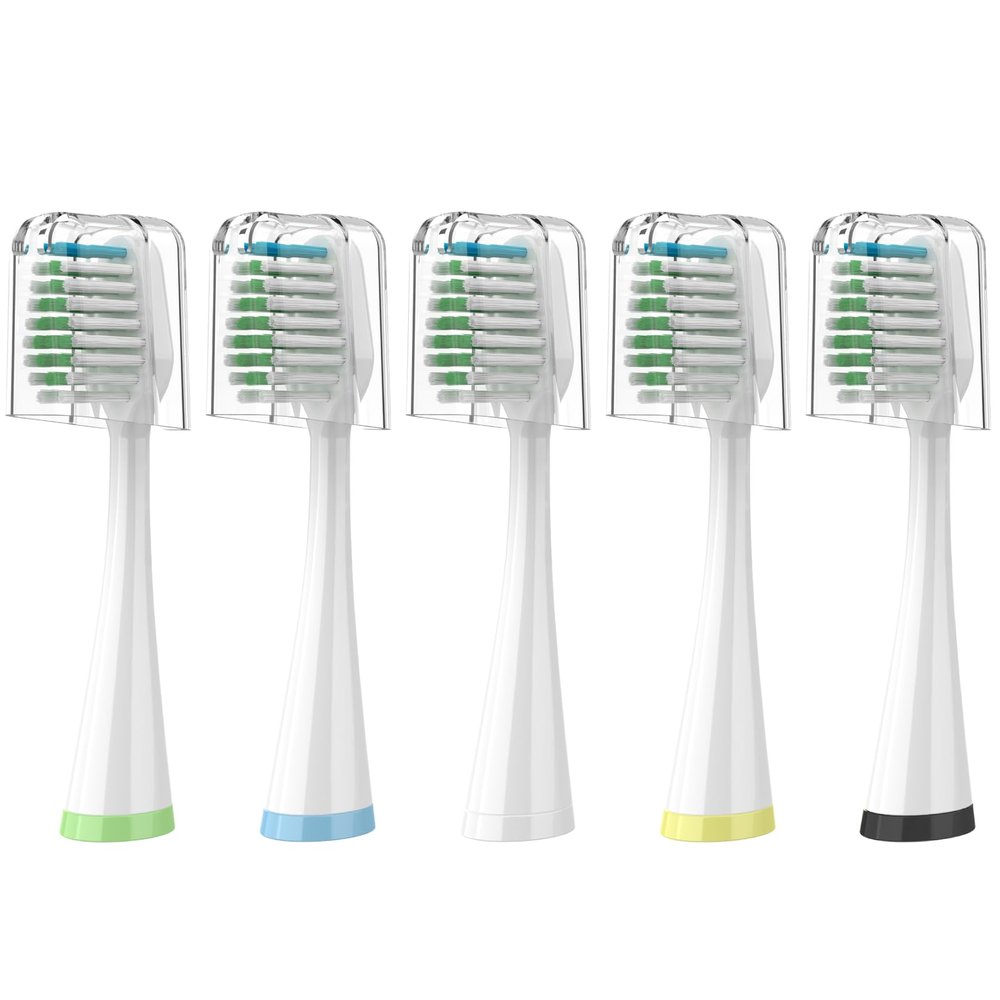 Replacement Toothbrush Heads with Covers for Waterpik Complete Care 5.0/9.0 (CC-01/WP-861), 4 Count, White