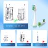 Replacement Toothbrush Heads with Covers for Waterpik Complete Care 5.0/9.0 (CC-01/WP-861), 4 Count, White view 4
