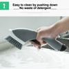 XAMIO Soap Dispensing Dish Brush, Automatic Press Scrubber Kitchen Cleaning Tool With Scraper, Long Handle For Clean Carpet Bathroom Tile Sink Crevice (Color : Gray) view 3