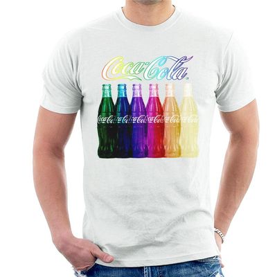 All+Every Coca Cola Rainbow Multi Bottles Men's T-Shirt
