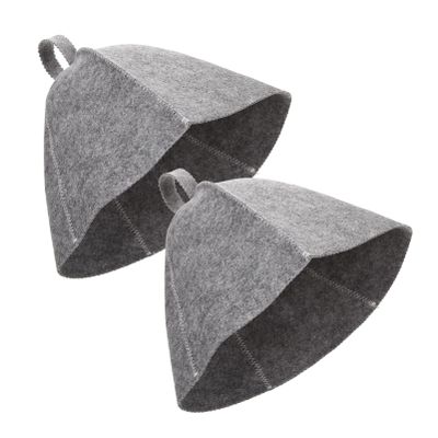 Healeved 2pcs Thickened Felt Sauna Hat Lightweight Bathing Cap for Men Women Comfortable and Breathable Sauna Accessories Efficient Moisture Absorption for Relaxation and Heat