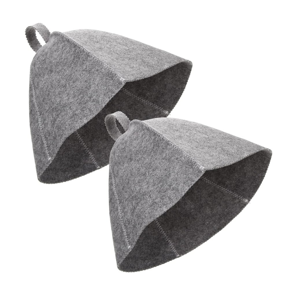 Healeved 2pcs Thickened Felt Sauna Hat Lightweight Bathing Cap for Men Women Comfortable and Breathable Sauna Accessories Efficient Moisture Absorption for Relaxation and Heat