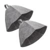 Healeved 2pcs Thickened Felt Sauna Hat Lightweight Bathing Cap for Men Women Comfortable and Breathable Sauna Accessories Efficient Moisture Absorption for Relaxation and Heat view 1