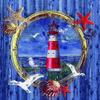 20 Napkins Lighthouse in Porthole | Maritime | Sea | M?we | Lake | Table Decoration | Decoupage | Napkin Technology 33 x 33 cm view 1